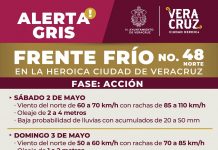 Emiten alerta gris para Veracruz